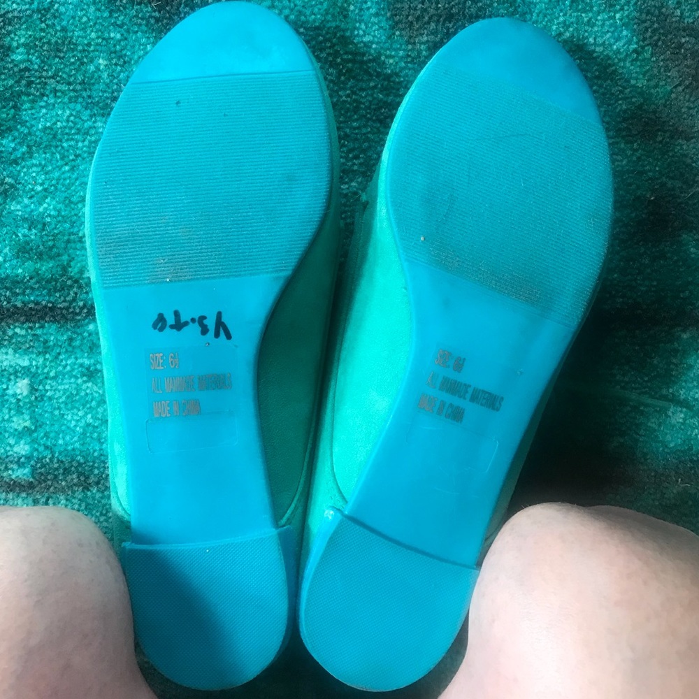 Bakers suede oxford shoe lace up green teal 6 1/2 - Picture 4 of 7